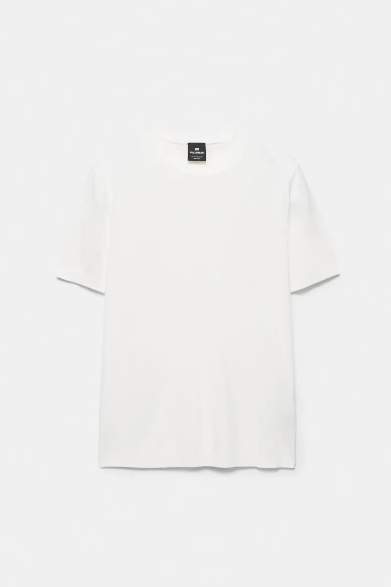 Pullover A Maniche Corte Bianco rotto