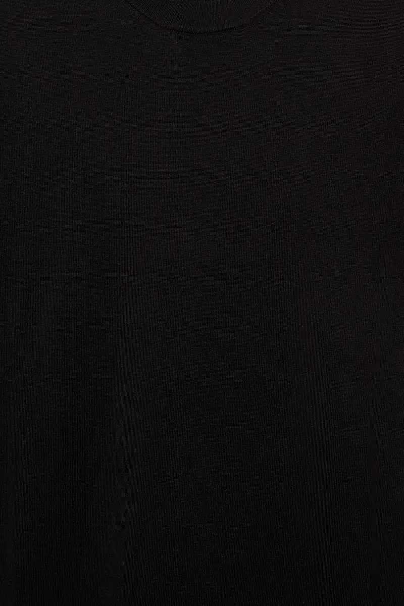 Pullover A Maniche Corte Nero miniatura 3