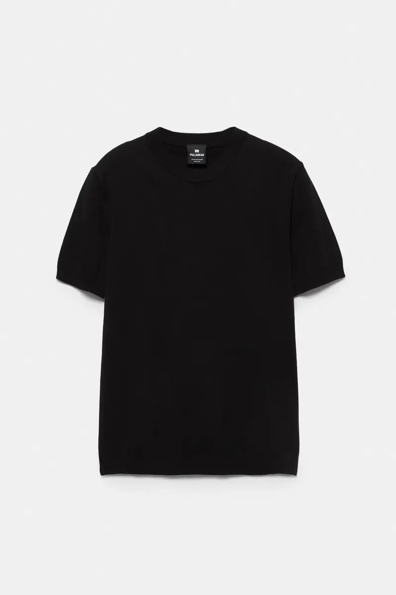 Pullover A Maniche Corte Nero