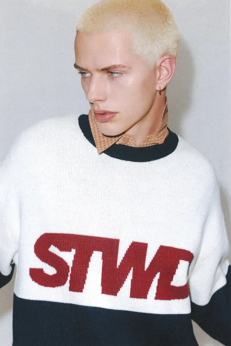 Pullover A Pannelli Stwd Bianco rotto