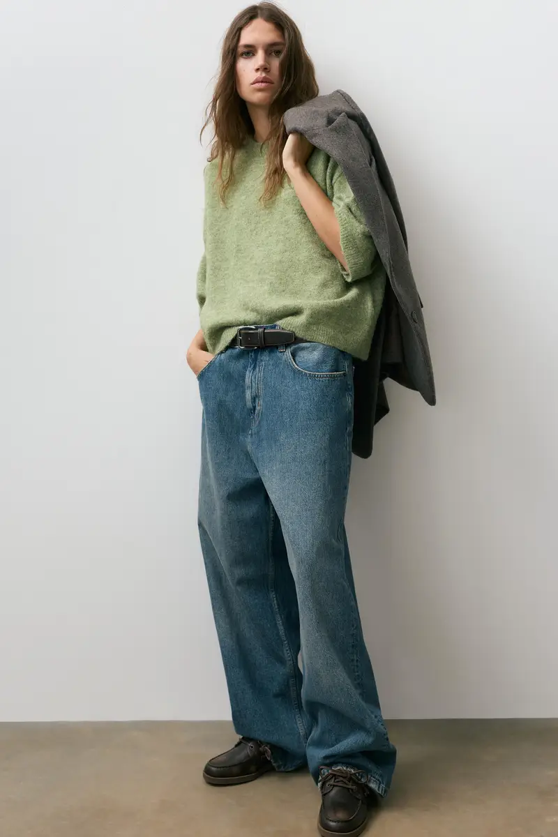 Pullover Boxy A Maniche Corte Verde vigoré