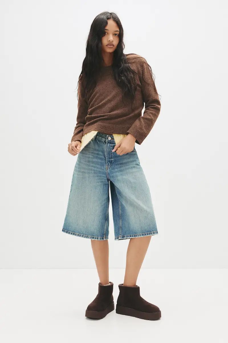 Pullover Soft Regular Fit Marrone miniatura 3