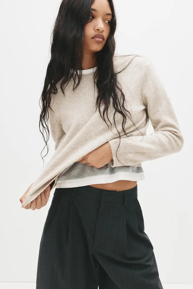 Pullover Soft Regular Fit Marrone tostato mélange miniatura 3