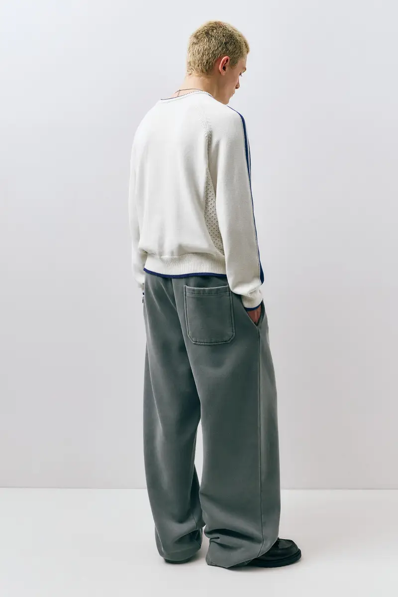 Pullover Stwd A Righe Ricamate Bianco rotto miniatura 3