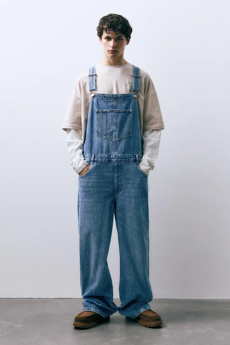 Pull&Bear Salopette Azzurro 4144009 miniatura 2