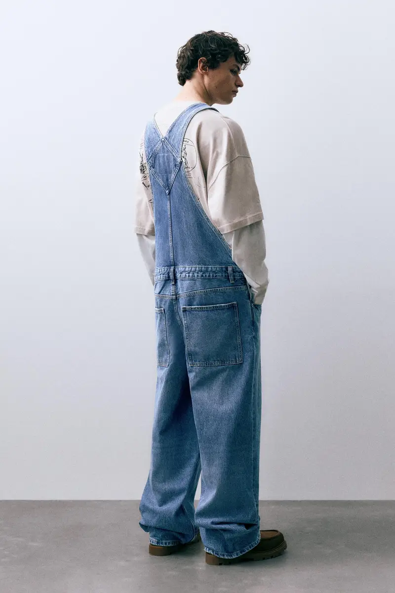 Pull&Bear Salopette Azzurro 4144009 miniatura 3