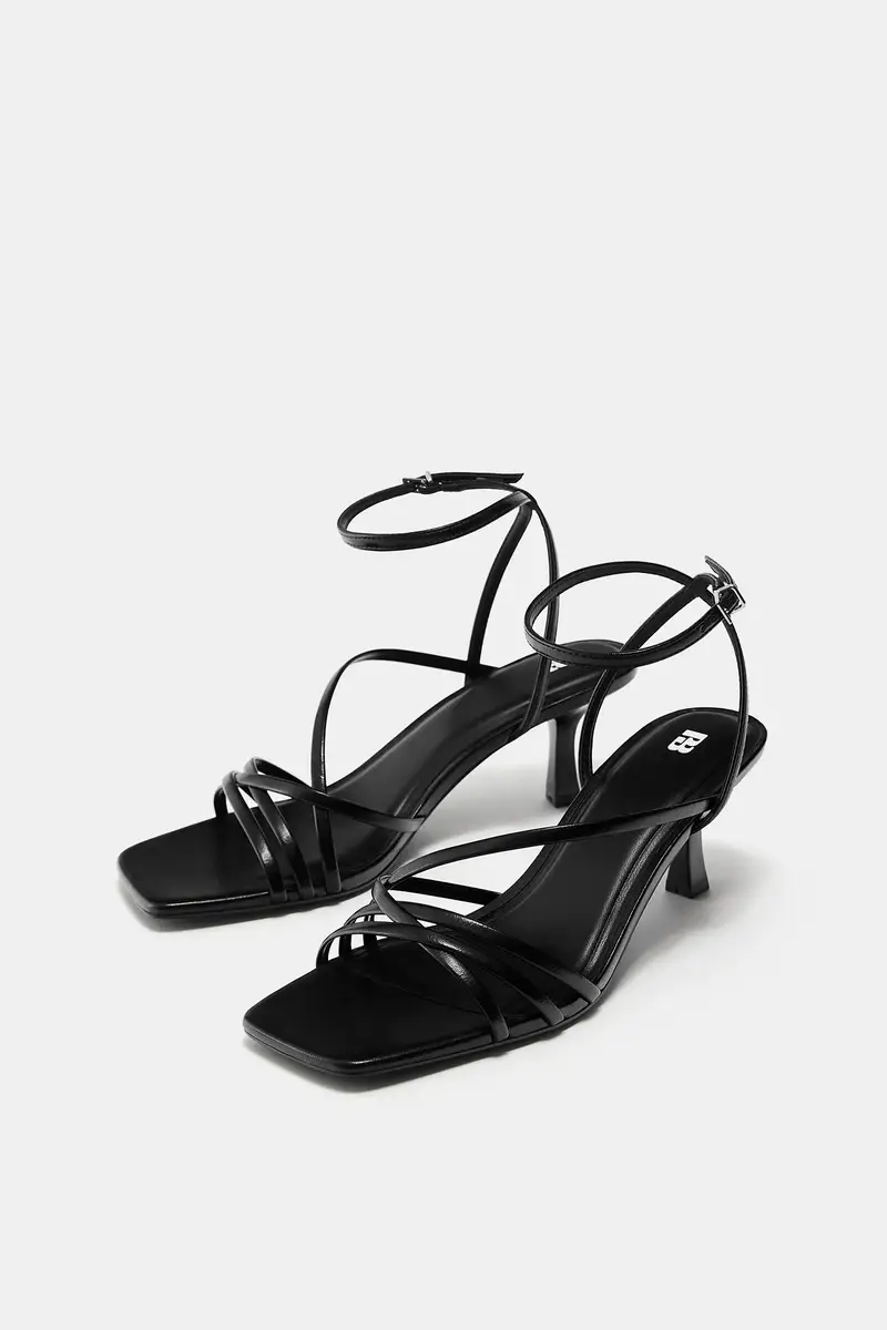 Pull&Bear Sandali con tacco Nero 4291932 miniatura 3