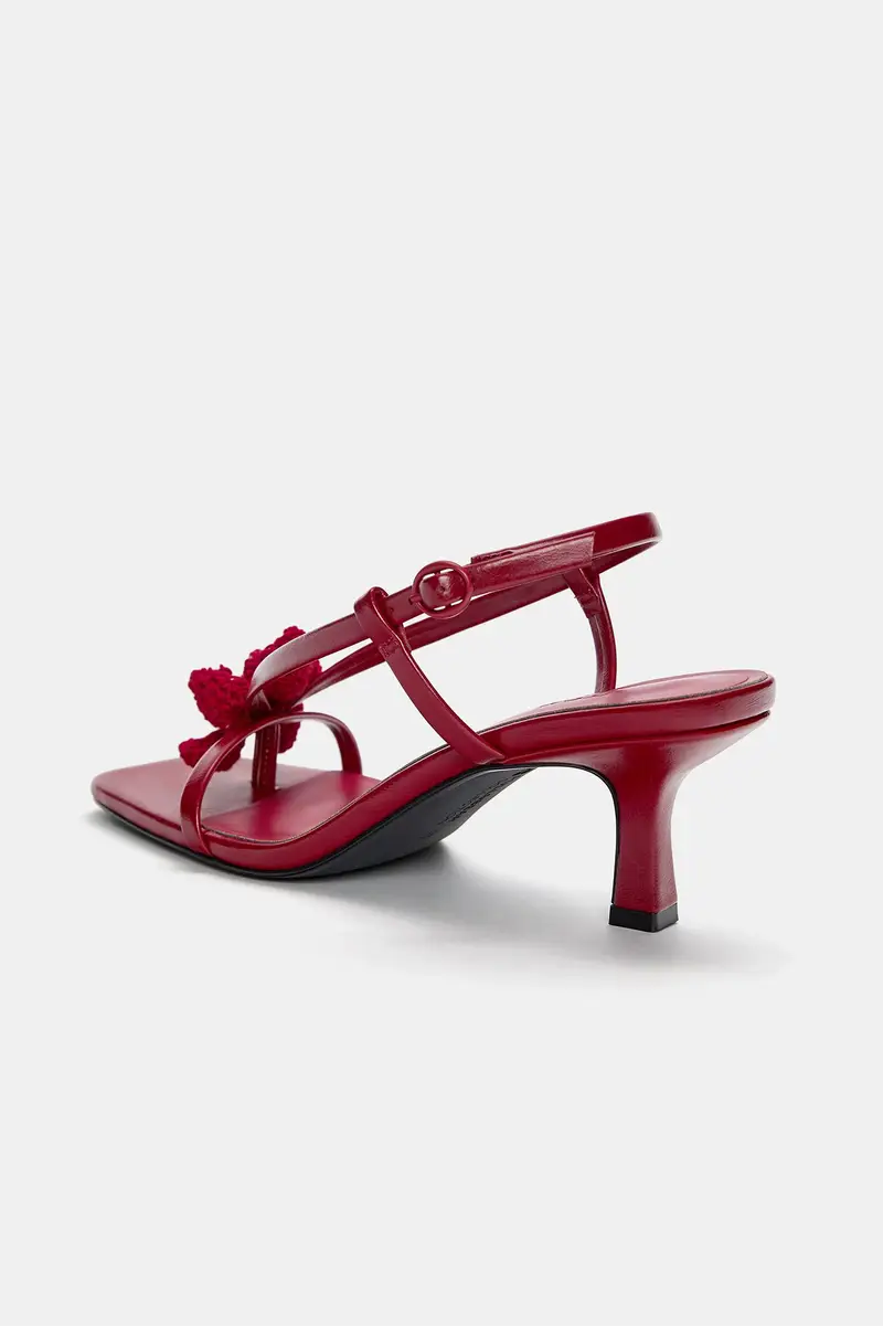 Pull&Bear Sandali con tacco Rosso 2742523 miniatura 3
