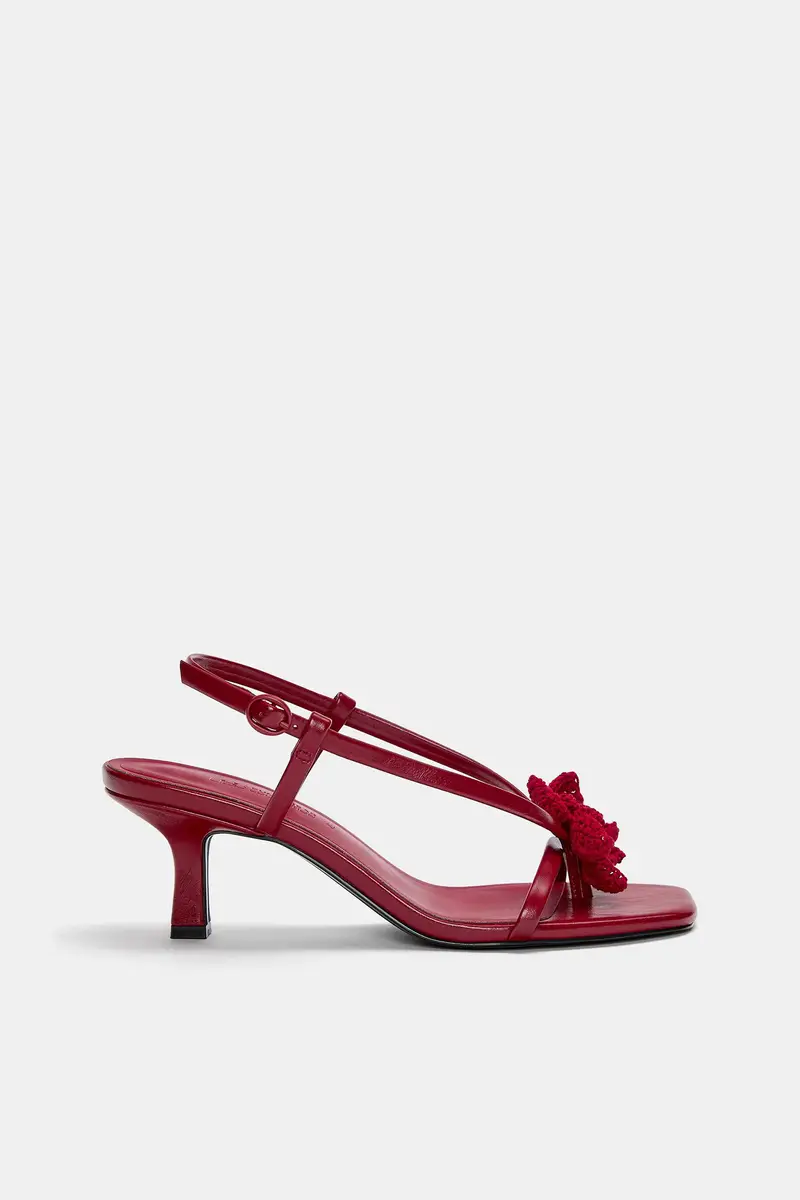 Pull&Bear Sandali con tacco Rosso 2742523