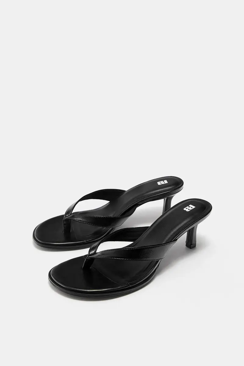 Pull&Bear Sandali con tacco Nero 4205995 miniatura 3