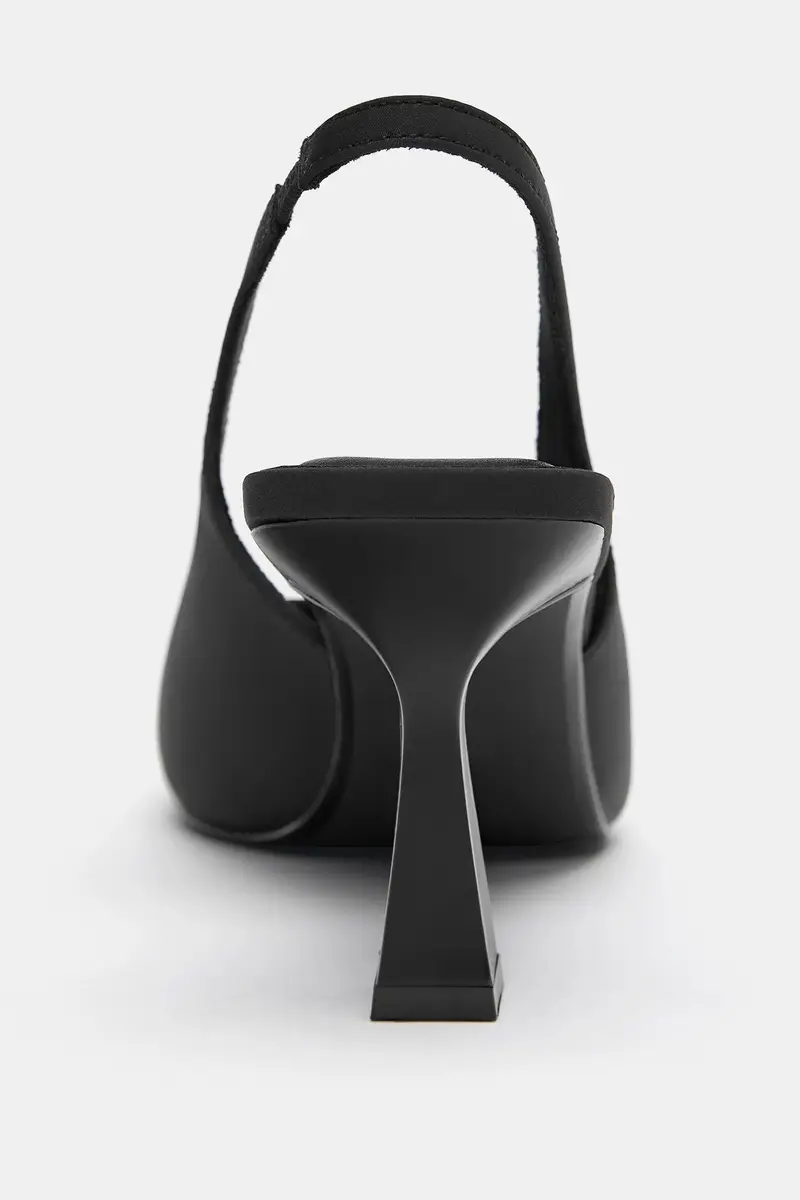 Scarpe Con Tacco In Nylon Nero miniatura 3