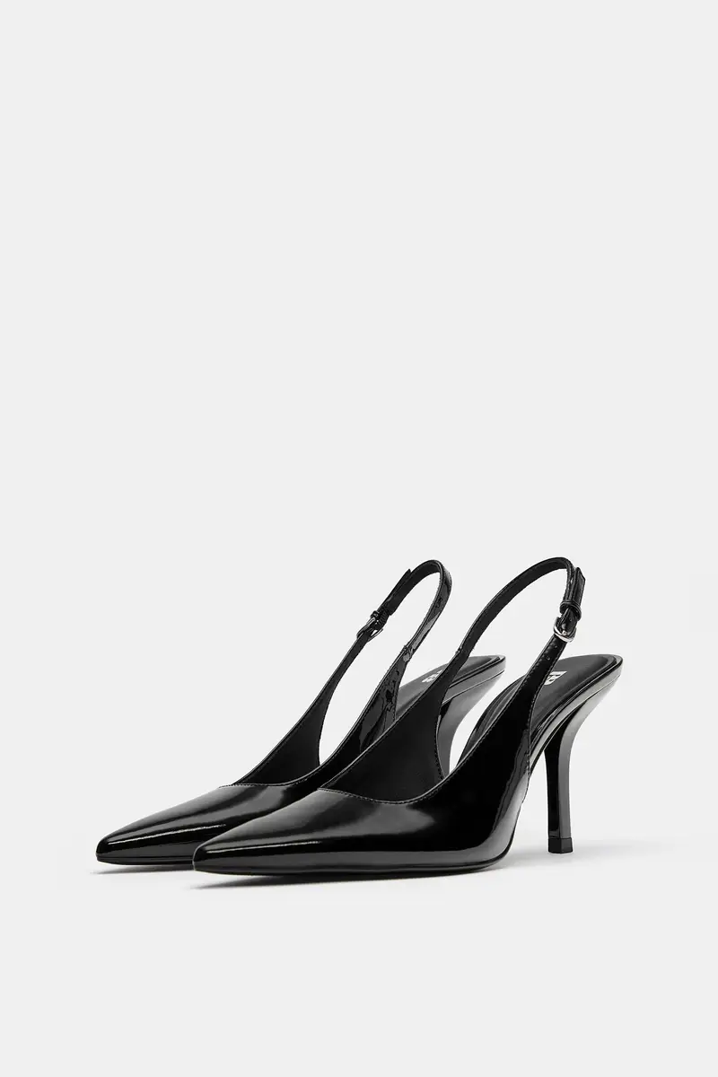 Scarpe Con Tacco In Vernice Nero miniatura 2