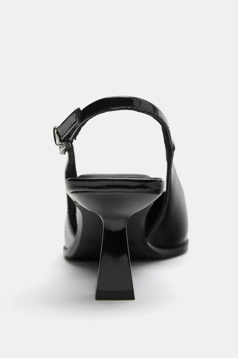 Scarpe Con Tacco In Vinile Nero miniatura 3