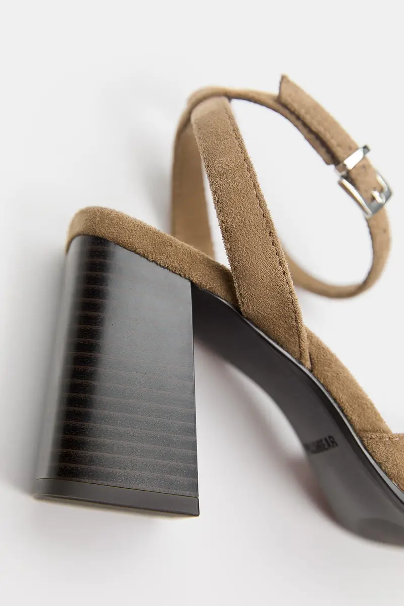 Scarpe Con Tacco Largo Cuoio miniatura 3