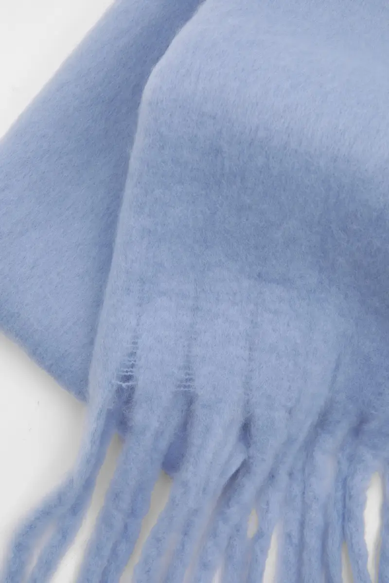 Sciarpa Maxi Effetto Mohair Azzurro chiaro miniatura 3