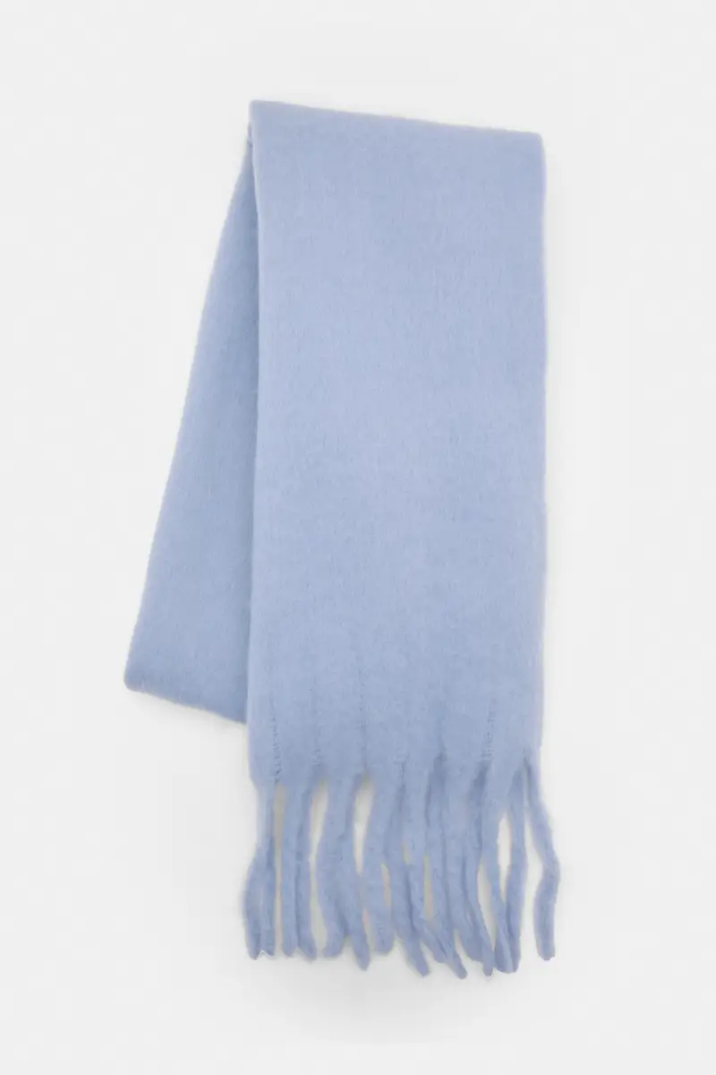 Sciarpa Maxi Effetto Mohair Azzurro chiaro