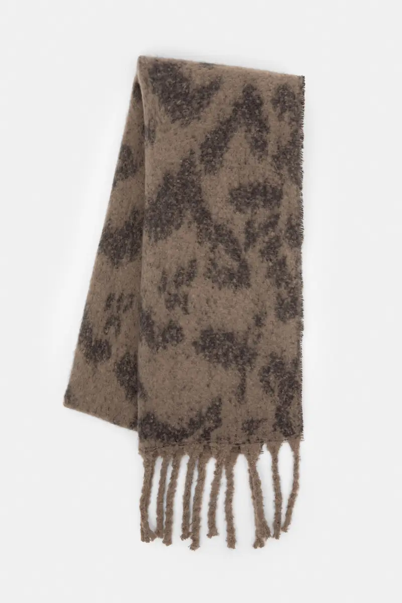 Sciarpa Stampata Marrone