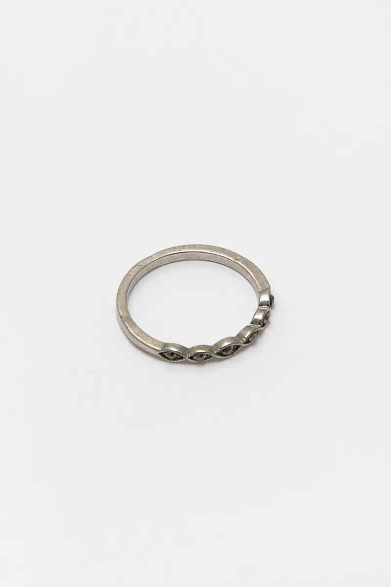 Set 2 Anelli Gioiello Nero miniatura 2