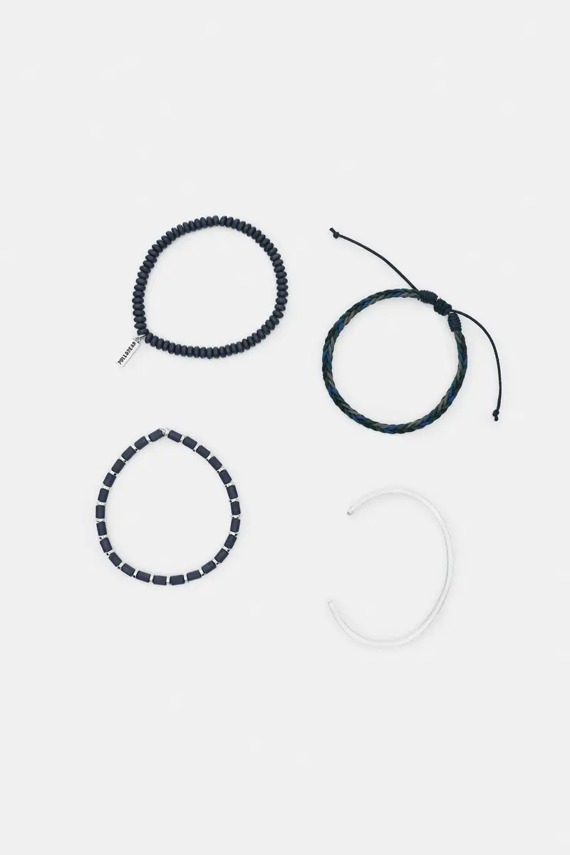 Set 4 Bracciali Con Perline Vari