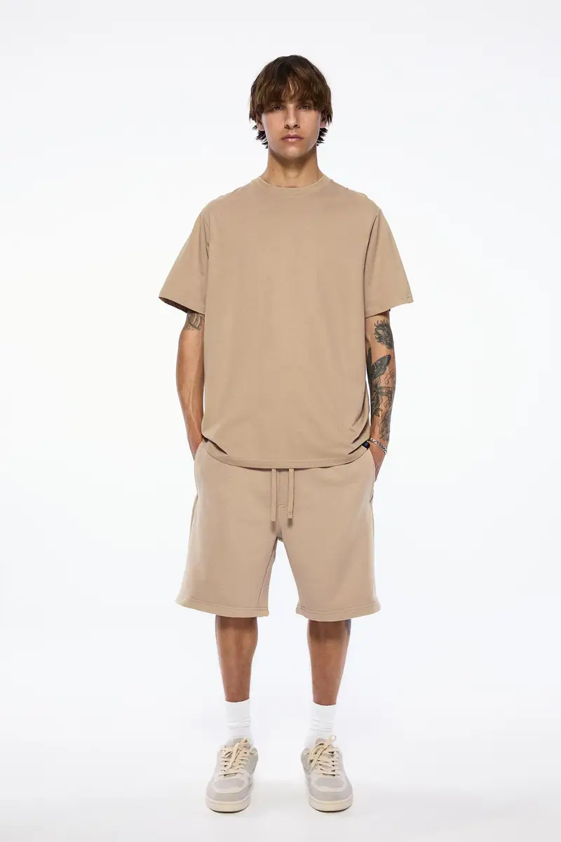 Set Bermuda E Maglietta Basic Sabbia