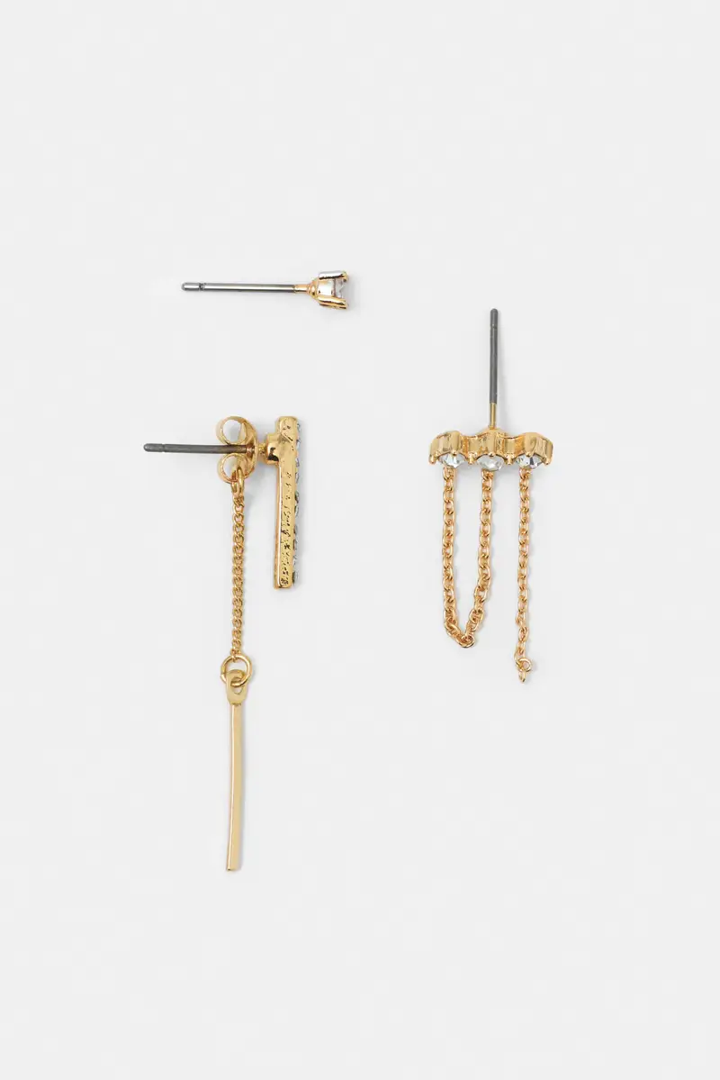 Set Orecchini Ear Cuff Oro miniatura 3