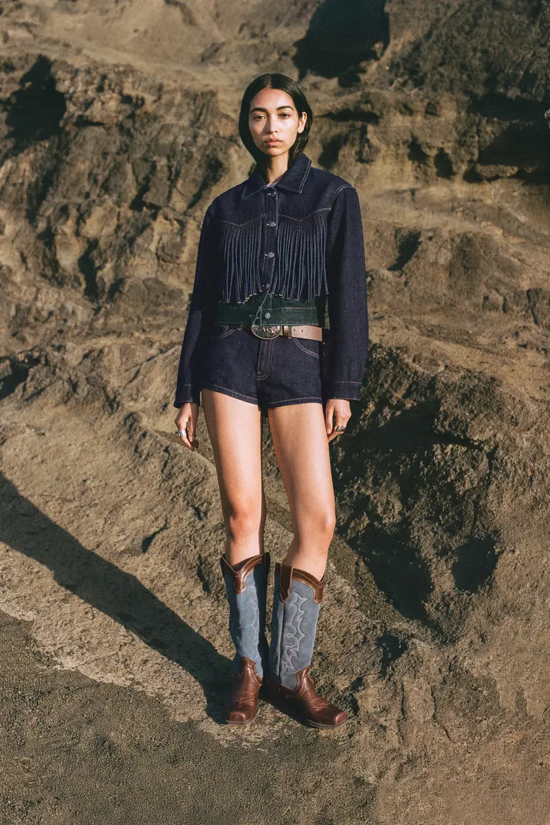 Short In Denim Montserrat Messeguer Azzurro oscuro