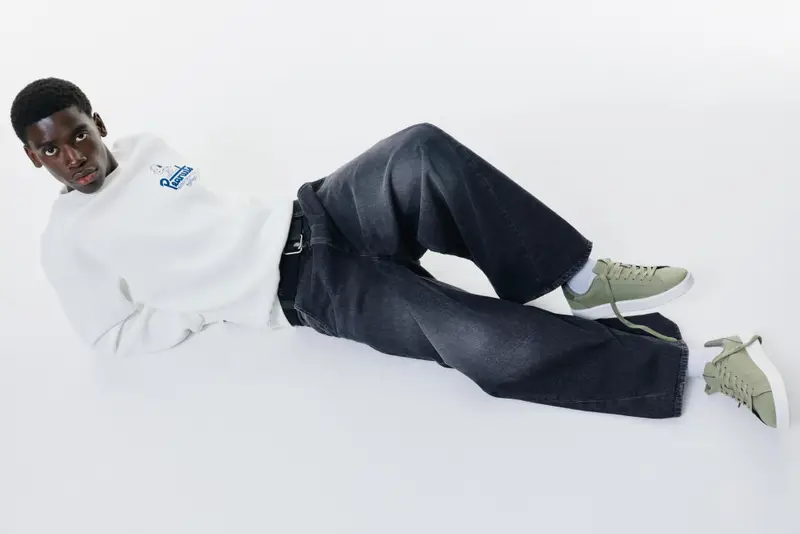 Sneakers Basiche Con Dettaglio Verde