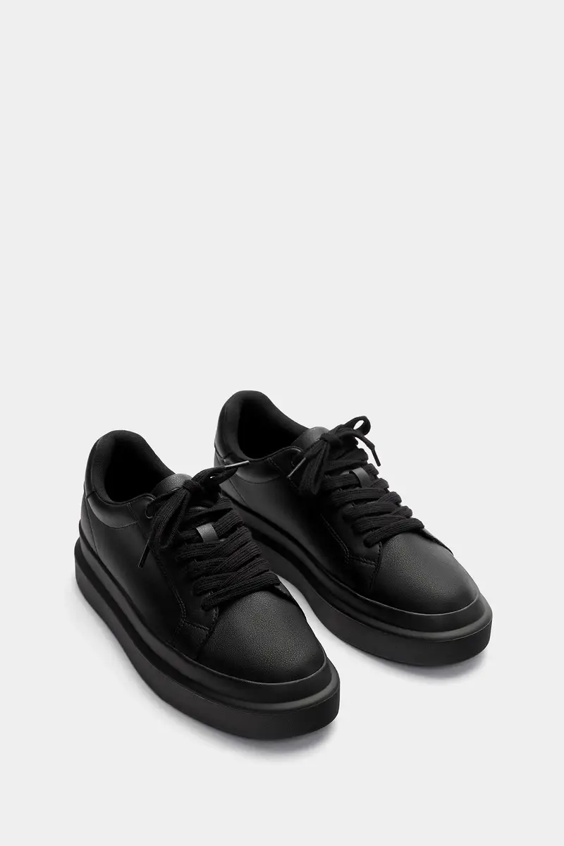 Sneakers Con Suola Voluminosa Nero miniatura 2