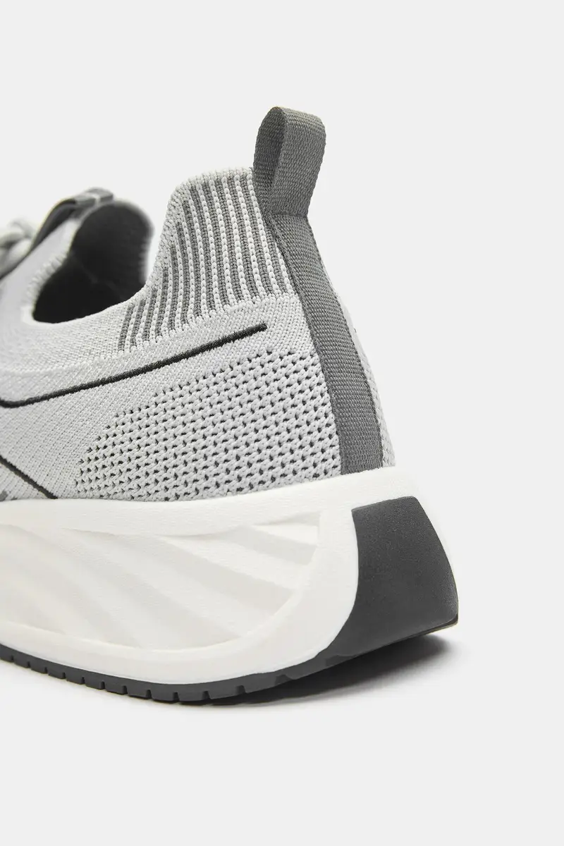 Sneakers In Tessuto Grigio miniatura 3