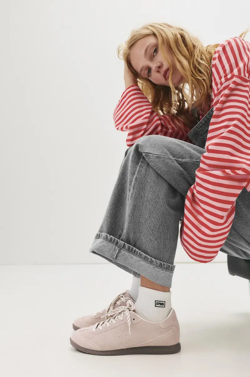 Sneakers Pelle Scamosciata Rosa