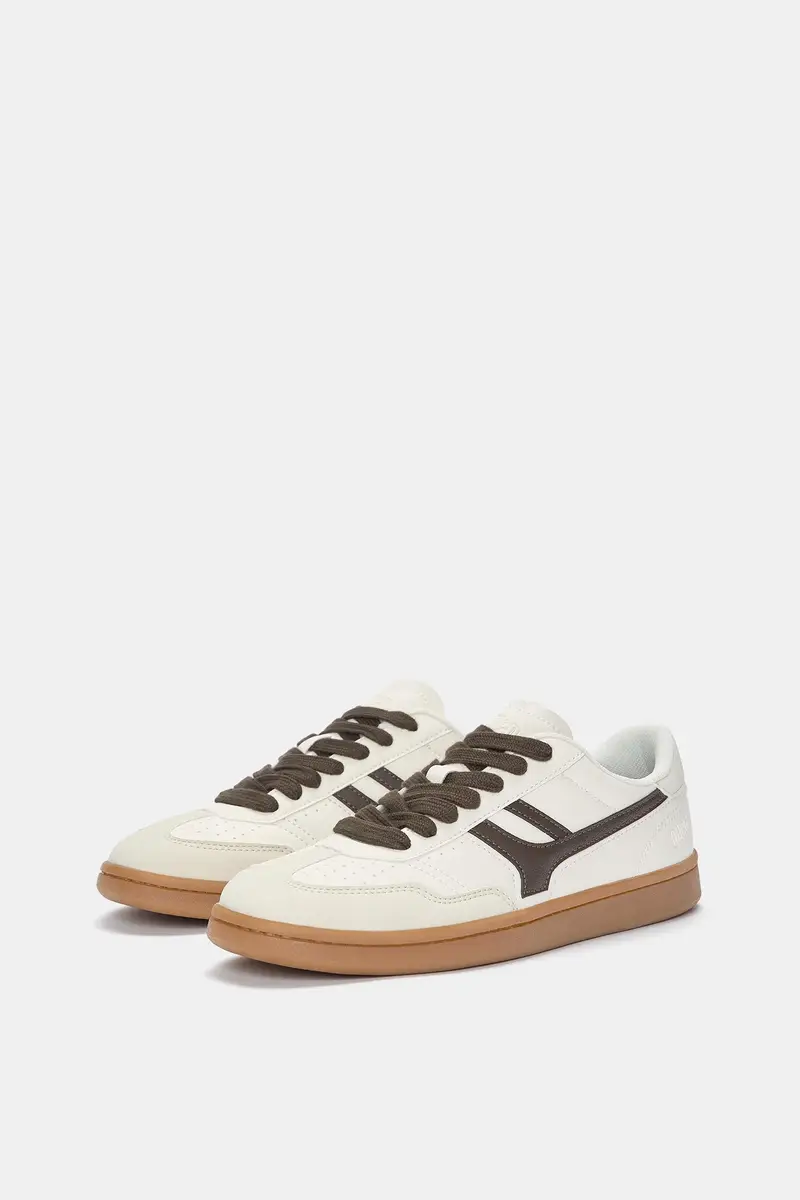 Sneakers Retrò Beige miniatura 2