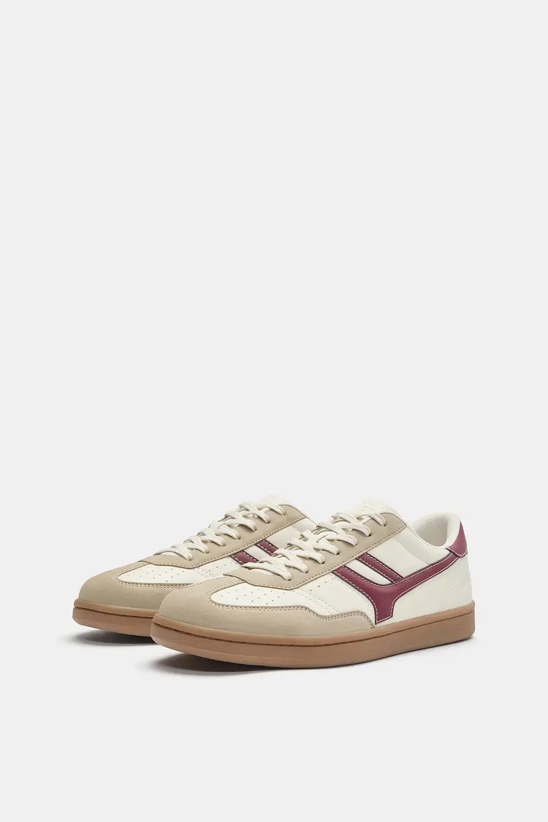 Sneakers Retrò Beige miniatura 2