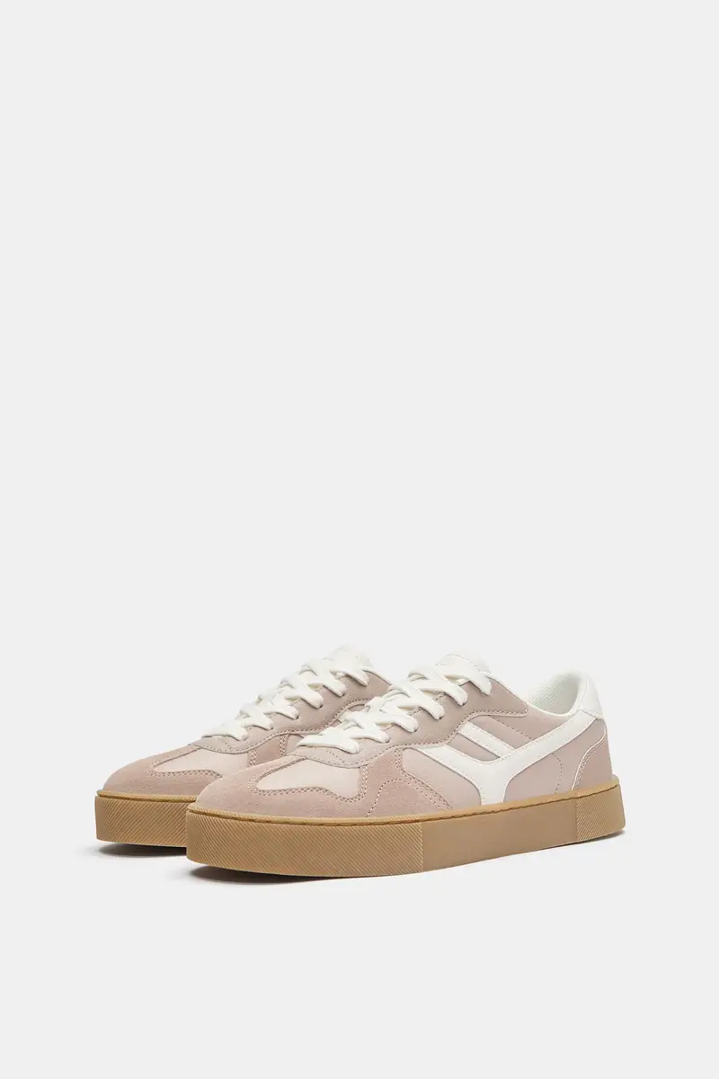 Sneakers Retrò Blocco Rosa miniatura 3