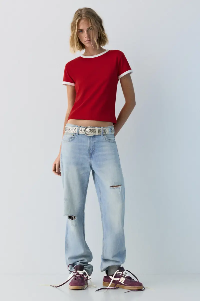 Sneakers Retrò Con Dettaglio Bordeaux