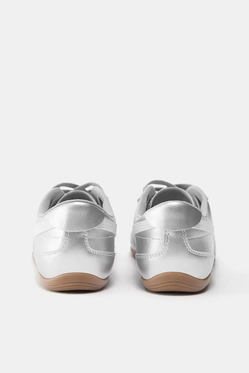 Sneakers Retrò Metallizzate Argento miniatura 3