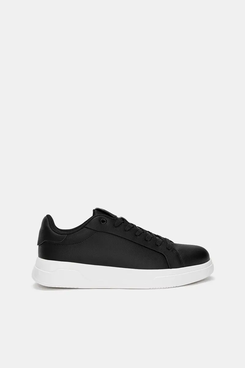 Pull&bear Sneakers Voluminose nere e bianche miniatura 2