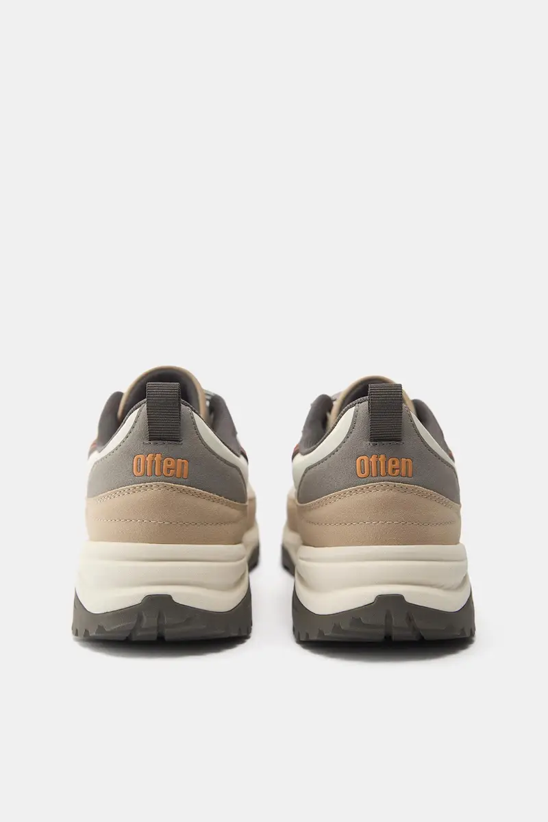 Sneakers Voluminose Multiparti Beige miniatura 3