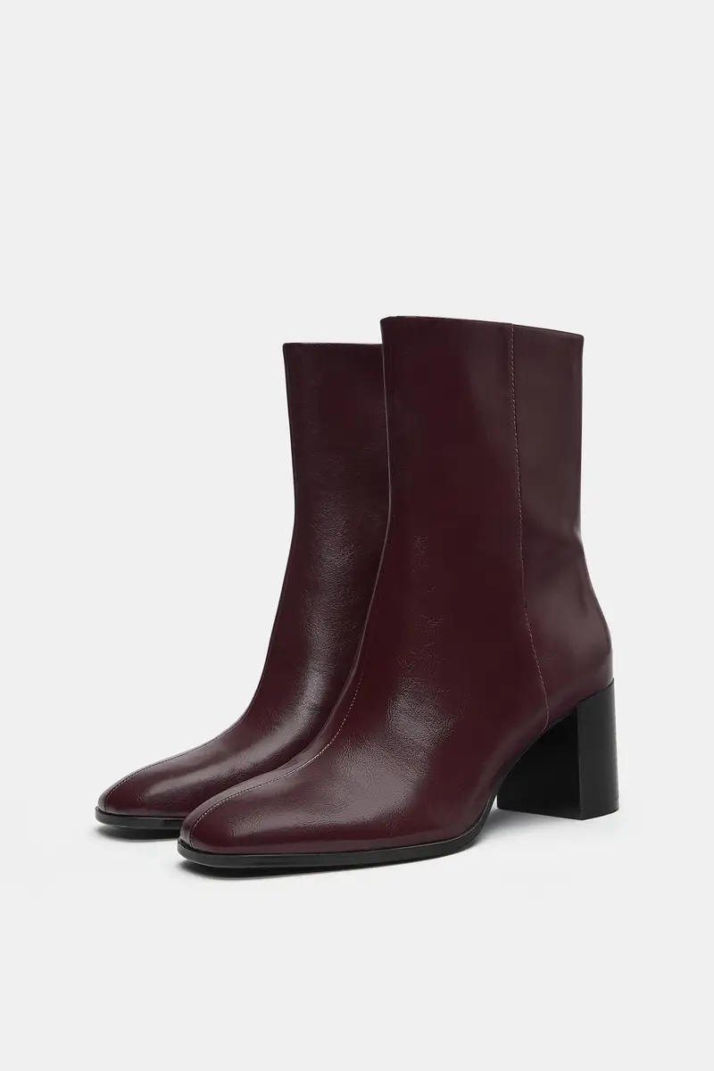 Pull&Bear Stivaletti con tacco Bordeaux 3934296 miniatura 2