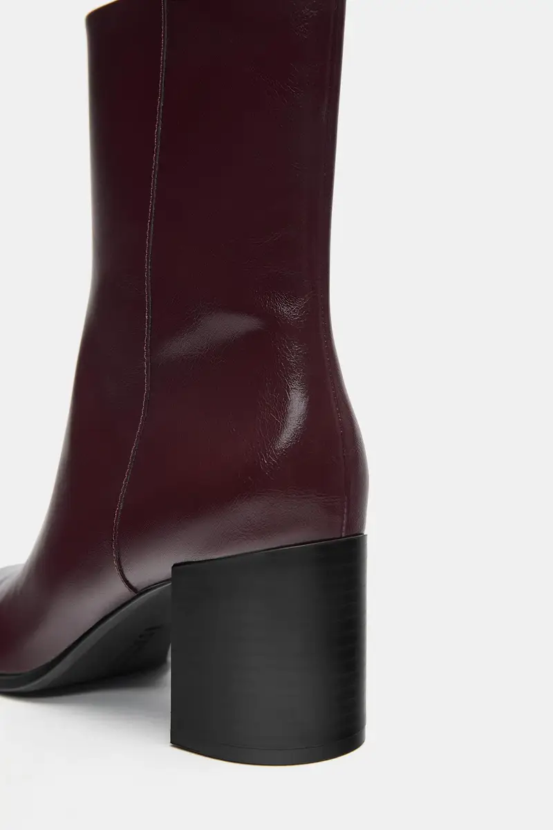 Pull&Bear Stivaletti con tacco Bordeaux 3934296 miniatura 3