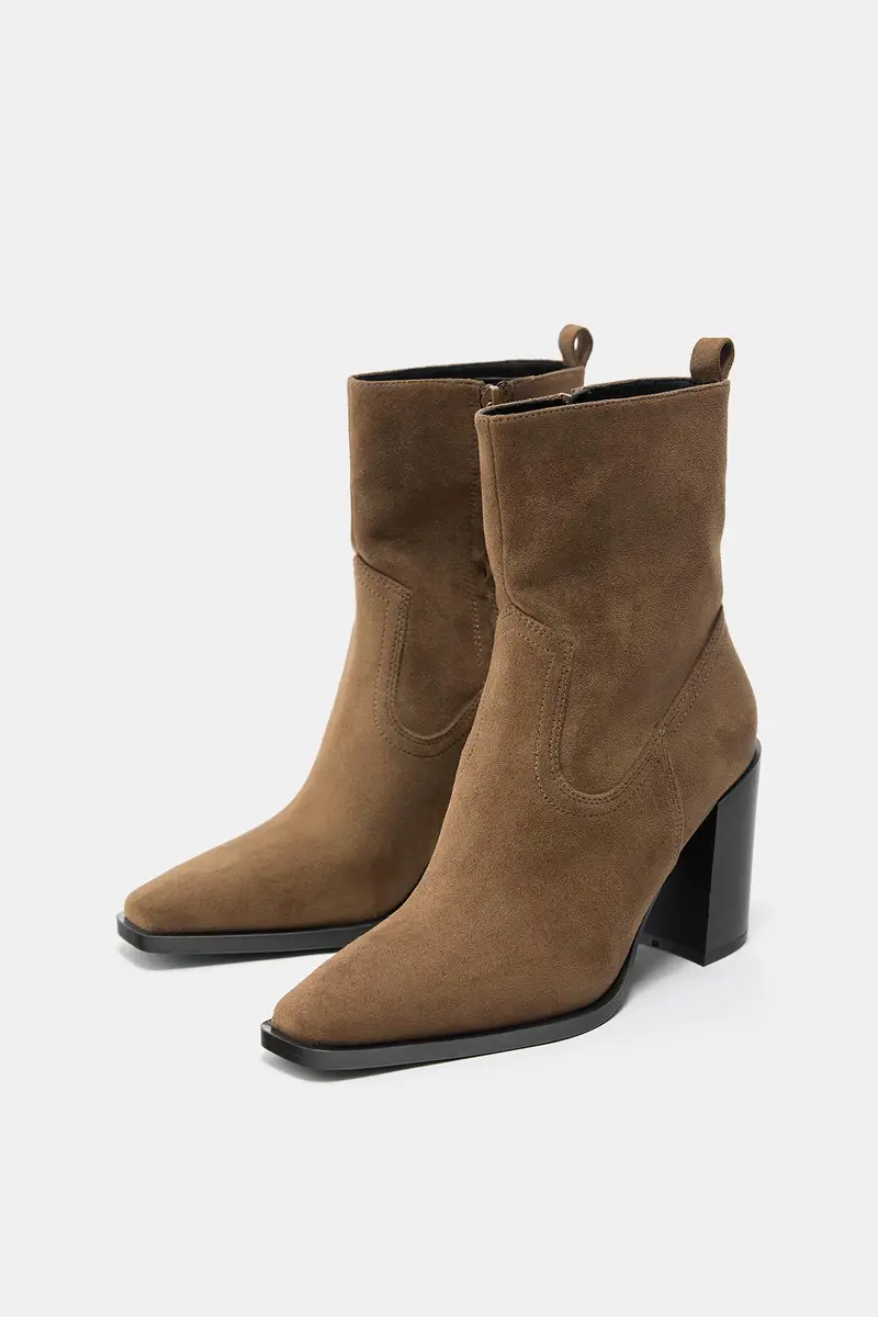 Pull&Bear Stivaletti con tacco Marrone 4144190 miniatura 2