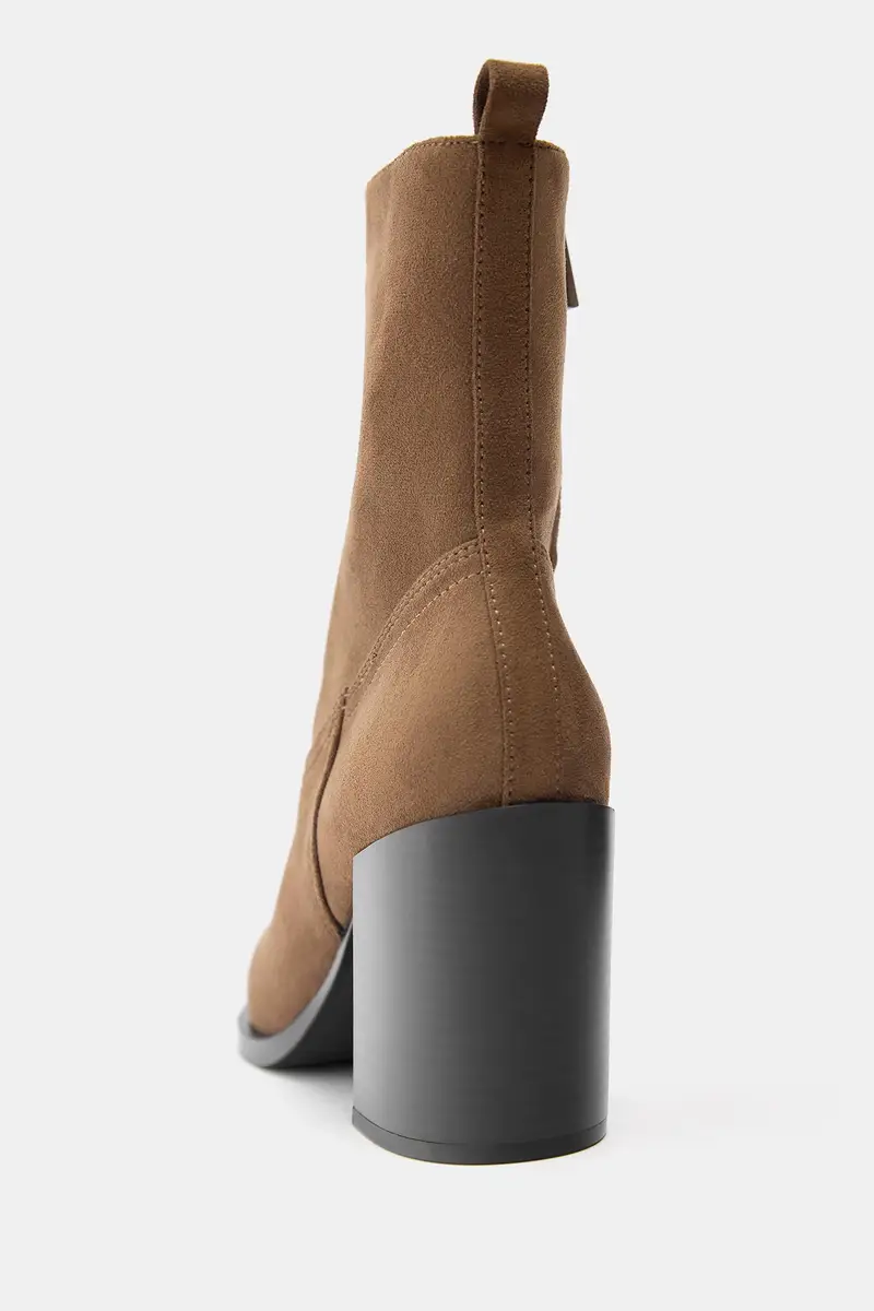 Pull&Bear Stivaletti con tacco Marrone 4144190 miniatura 3