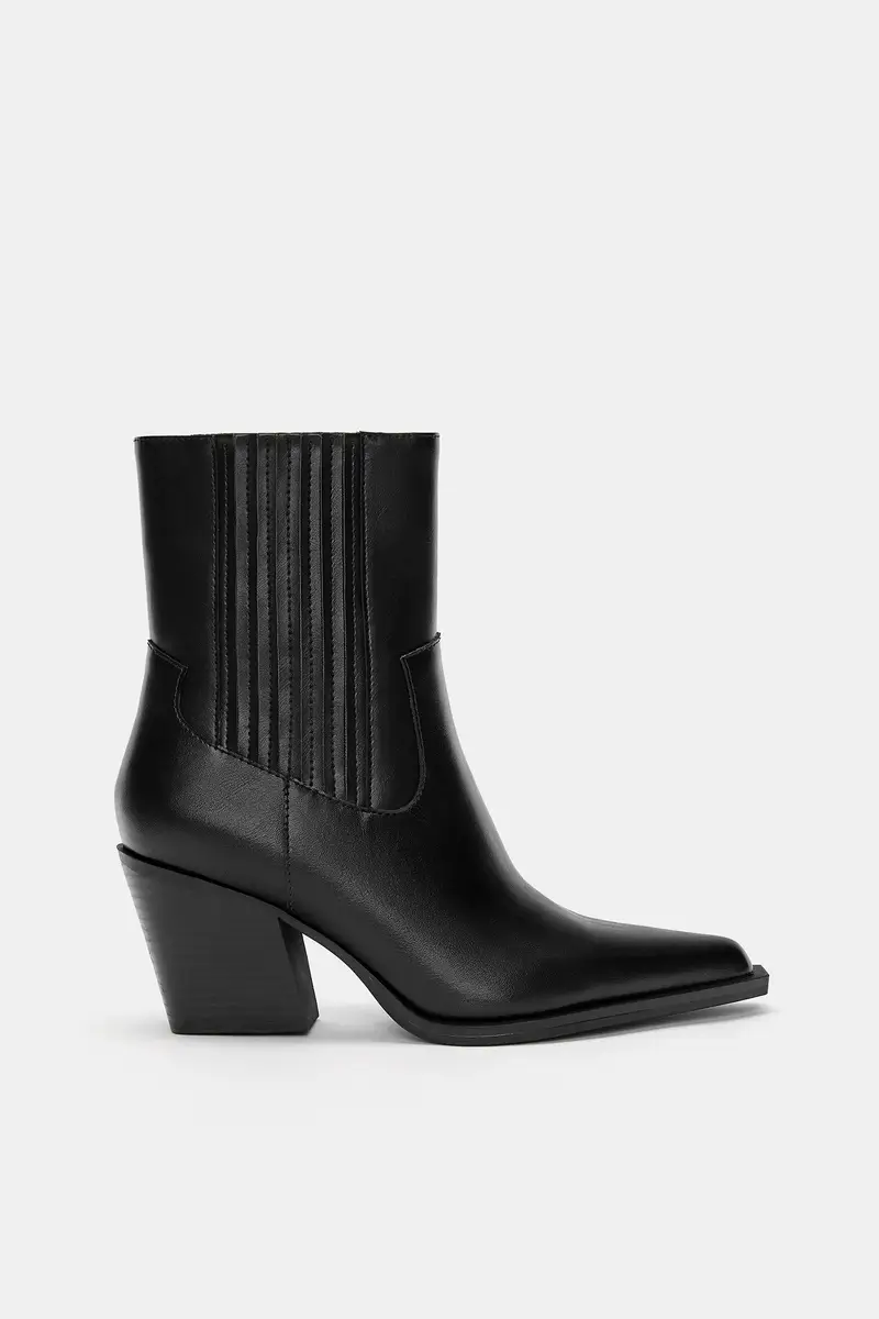 Pull&Bear Stivaletti con tacco Nero 4336384 miniatura 2