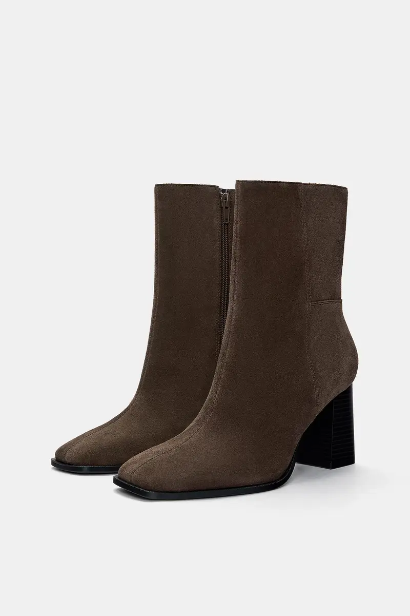 Pull&Bear Stivaletti con tacco Marrone 4336385 miniatura 3