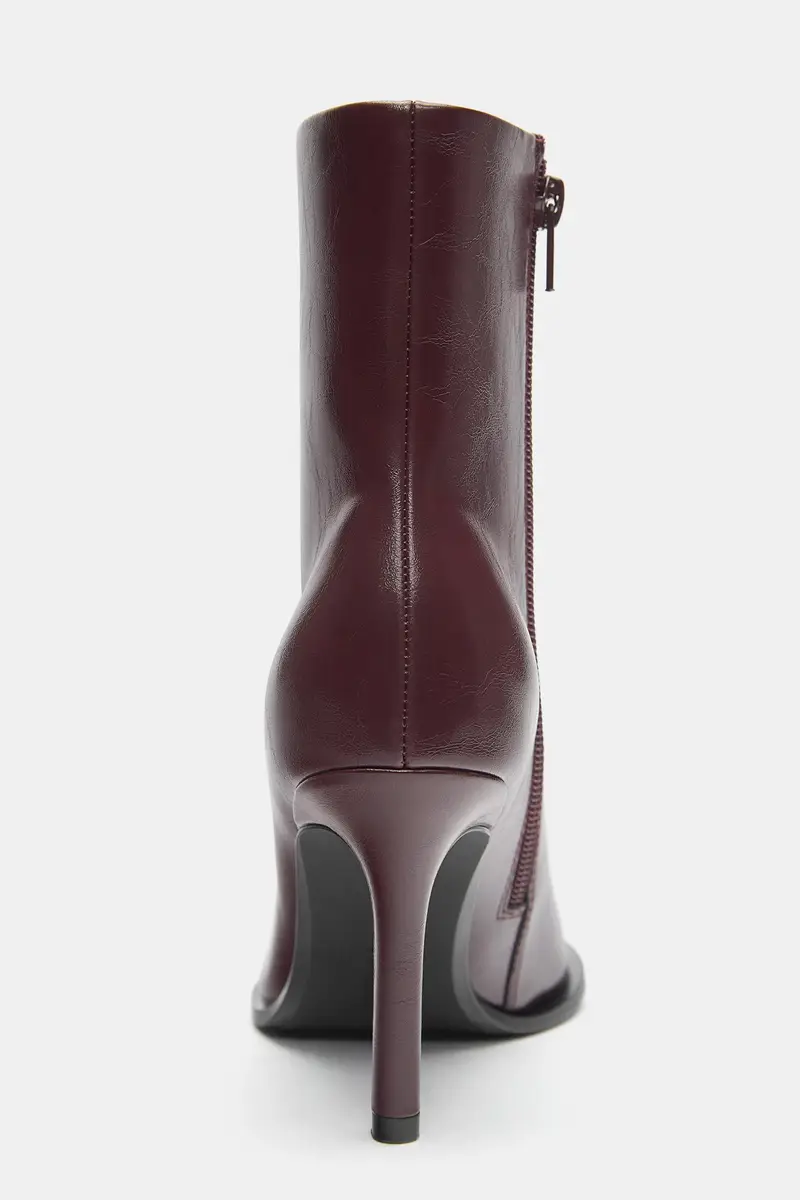 Pull&Bear Stivaletti con tacco Bordeaux 3900361 miniatura 3