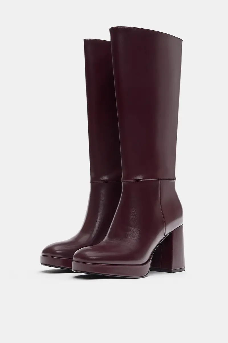 Pull&Bear Stivali con tacco Porpora 4174144 miniatura 2