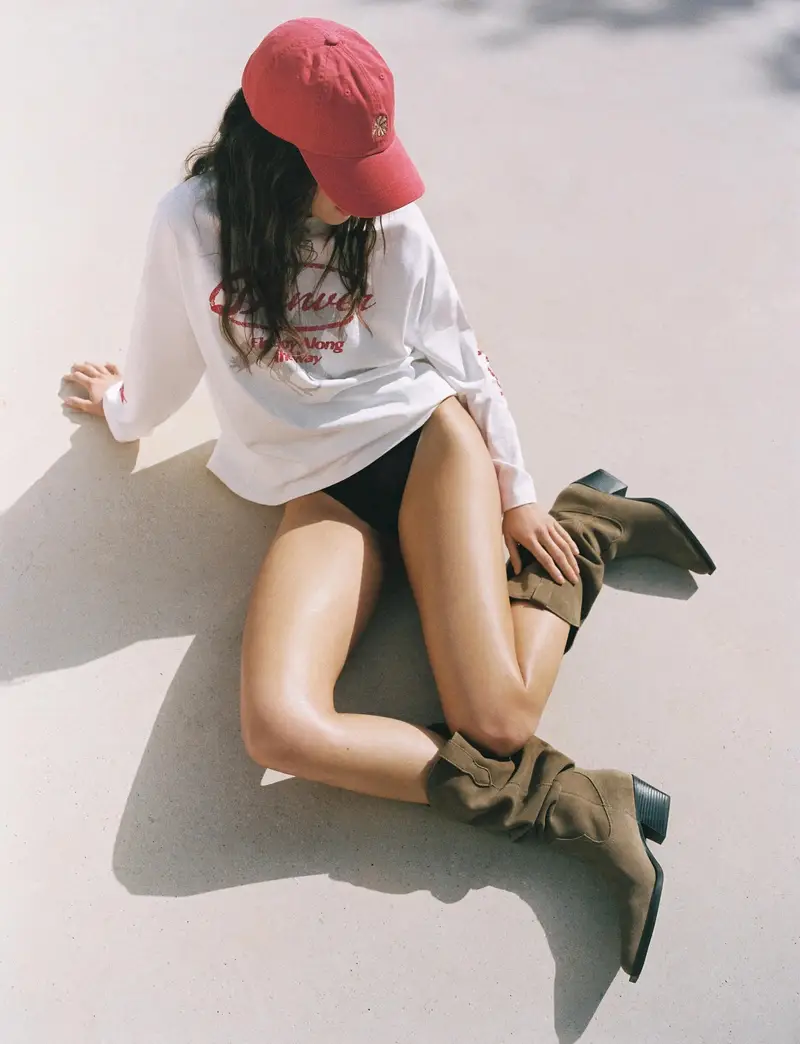 Stivali Cowboy In Pelle Sabbia