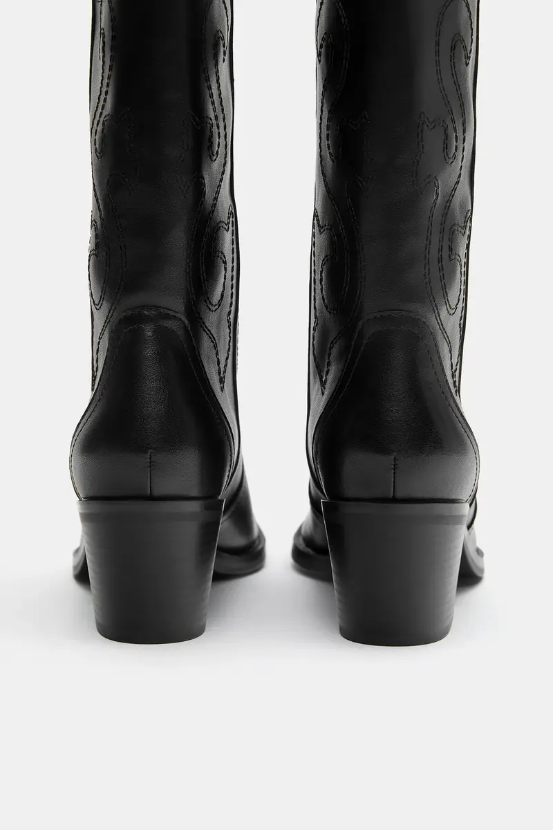 Stivali Cowboy Nero miniatura 3