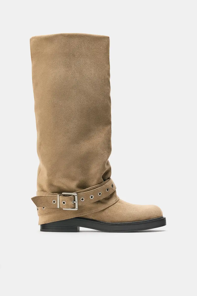 Stivali Ghetta Fibbia Marrone miniatura 2