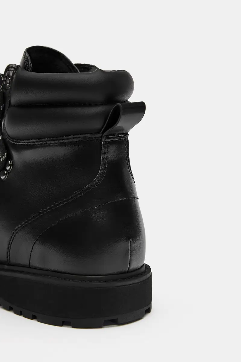 Stivali Montagna Allacciati Nero miniatura 3