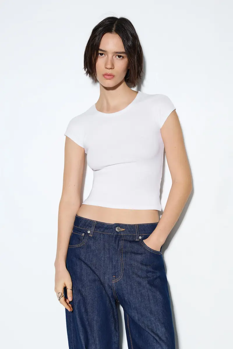 Pull&Bear T-shirt Bianco 3933803